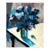 Contemporary still life with flowers, blue flowers, J. Heguy