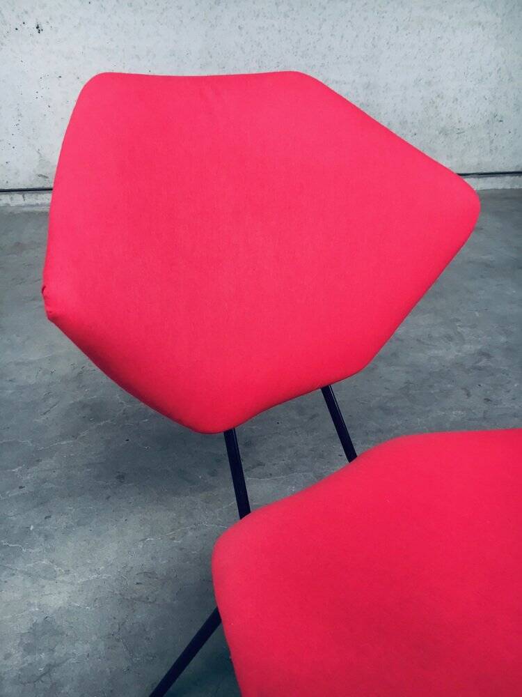 Set of Mid-Century Modern Low Side Chairs, Italy, 1950s