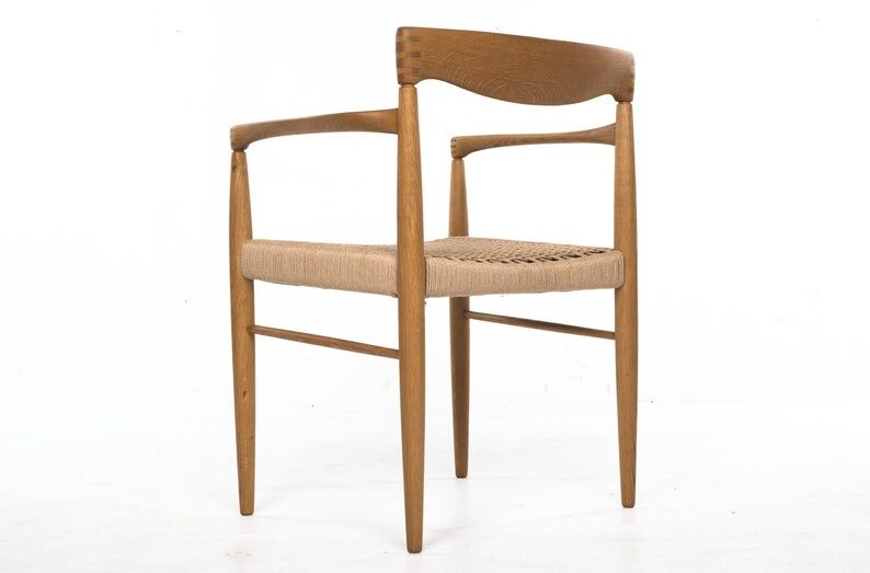 Chair by Henry W. Klein Bramin Oak with a new paper cord