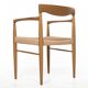 Chair by Henry W. Klein Bramin Oak with a new paper cord
