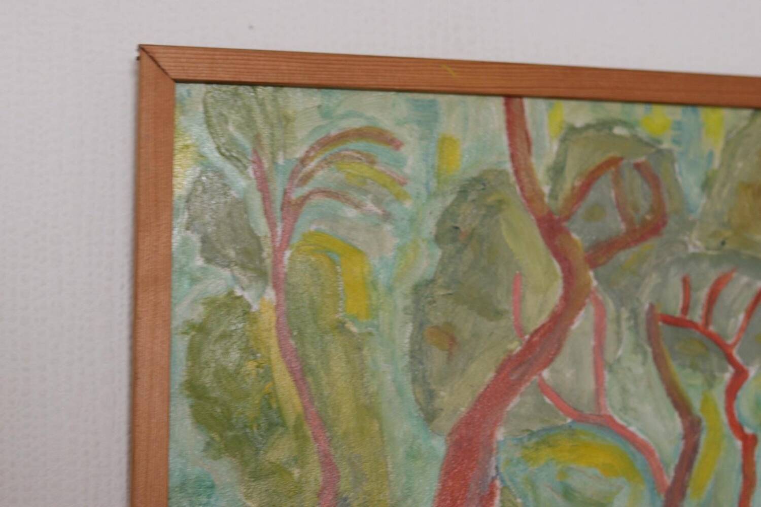 Original Swedish Oil on Panel – “Wavy Trees” by Bertil Almgren