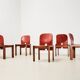 Tobia & Afra Scarpa Set of 5 Model 121 Dining Chairs for Cassina Italy 1965