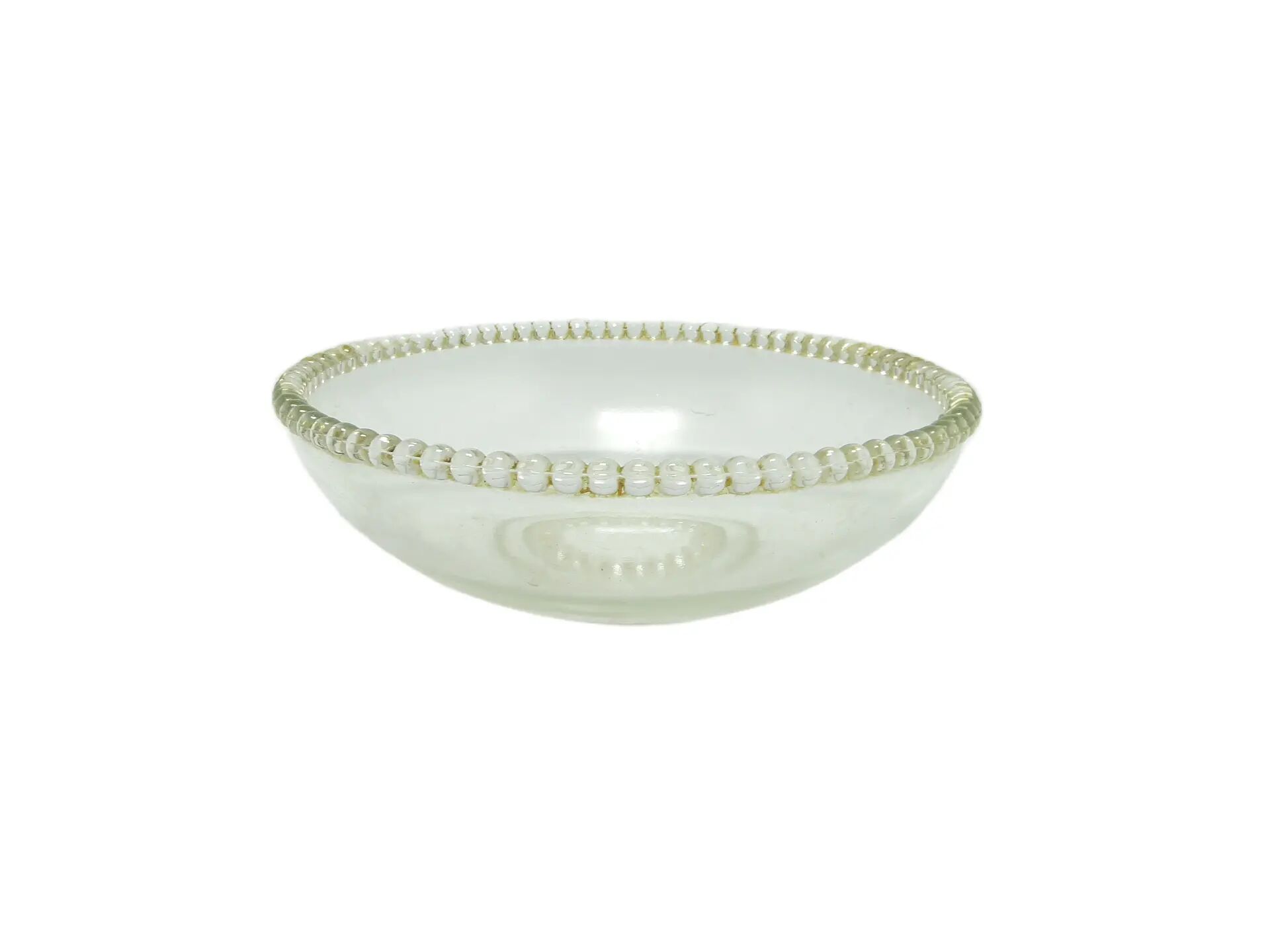 Mid-century modern centerpiece, transparent glass, Poland, 1970s.