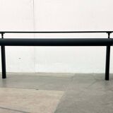 Italian model LC6 dining or office table in metal and glass by Le Corbusier, Pierre Jeanneret, Charlotte Perriand for Cassina.