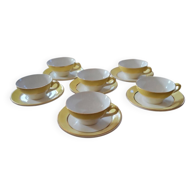Tasses et soucoupes jaunes – années 50–60
Tasses et soucoupes jaunes –
