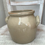 Grease pot or stoneware salt pan