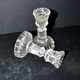Portieux set of 2 toy molded glass candle holders - bamboo torso torches