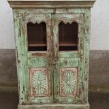 Green patinated glass cabinet