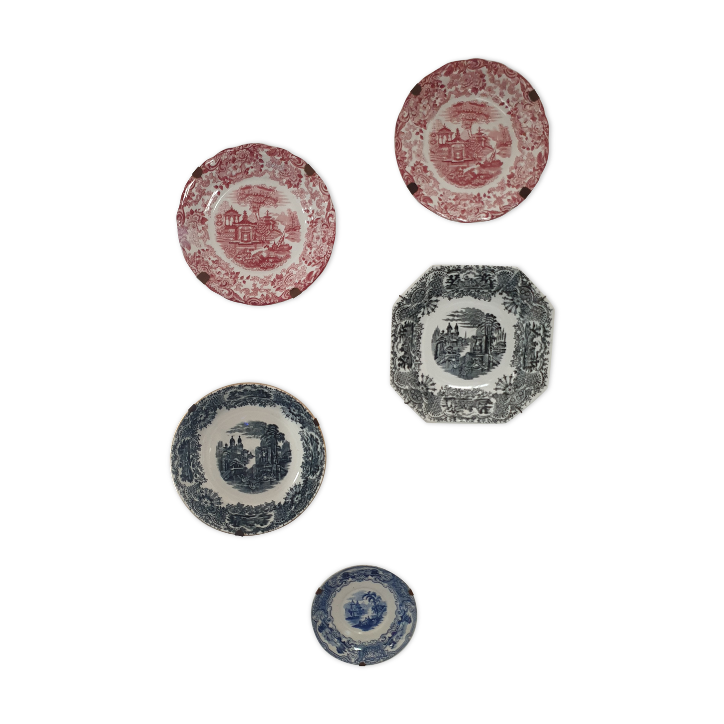 Set of decorative plates Pickman La Cartuja