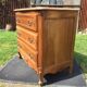 Vintage neo-Louis XV chest of drawers in solid walnut with 3 drawers