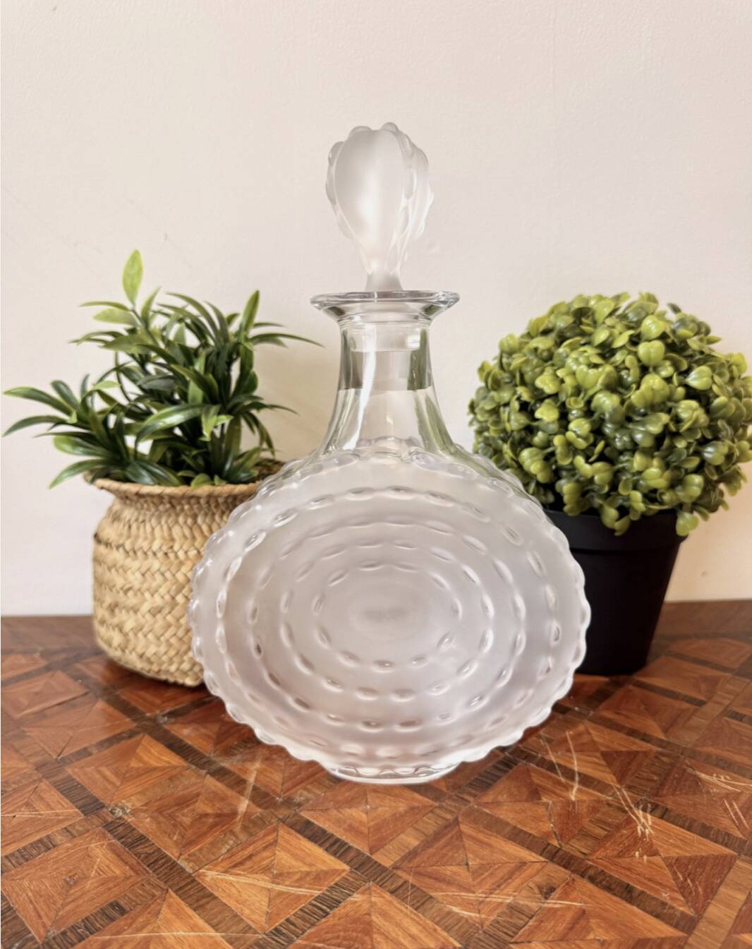 Lalique France crystal carafe – Parma model