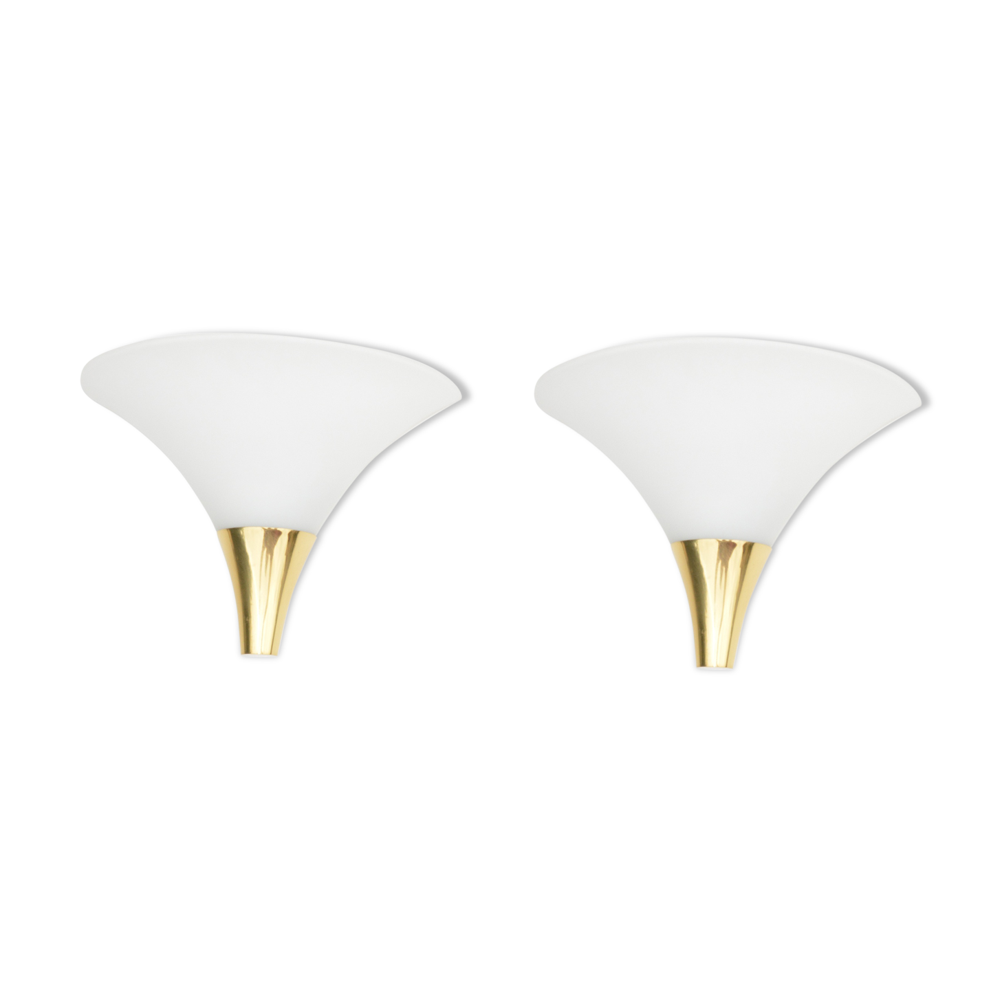 Pair of wall lamps, Glashutte Limburg, Germany, 1970s
