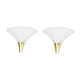 Pair of wall lamps, Glashutte Limburg, Germany, 1970s