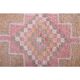 Vintage Turkish Hand-Knotted Wool Cotton Pink Runner92x335