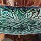 Old small empty dish enamelled copper pocket