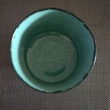 Celadon and black enamelled pot cover - 1960s