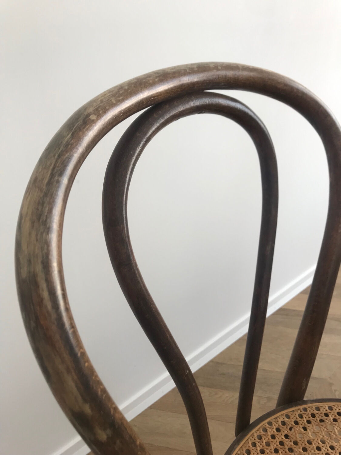 Lot 4 chairs ZPM Radomsko 1960 in canning and wood