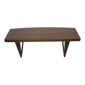 Rosewood curved coffee table, Denmark 1960s