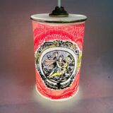 Lampe suspendue en verre peinte à la main