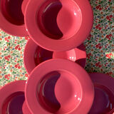 Set of 6 old soup plates