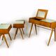 Restored Mid-Century Nightstands & Dressing Table, Czechoslovakia, 1960s