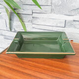 Green and gilded ceramic ashtray M99
