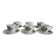 Six sarreguemines cups and saucers, obernai model