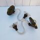 Pair of Murano twisted glass wall lights