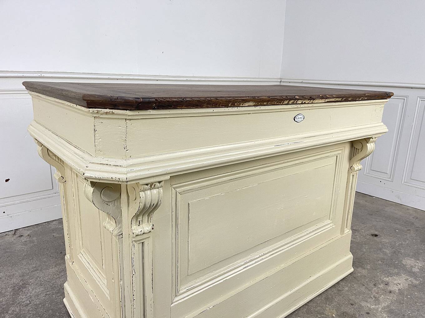 1900s solid oak counter