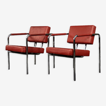 Fauteuils scandinaves bauhaus chrome