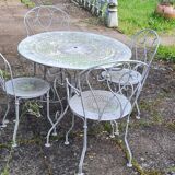 Wrought iron garden furniture