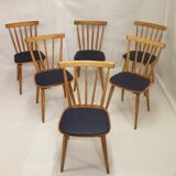 Set of 6 scandinavian vintage chairs 1960