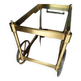 Serving rolling table golden aluminum ep 1970 vintage