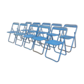 Series of 10 ESH metal chairs