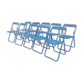 Series of 10 ESH metal chairs