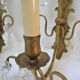 Pair of wall lamps patinated gilded bronze and early twentieth century glass grapevines