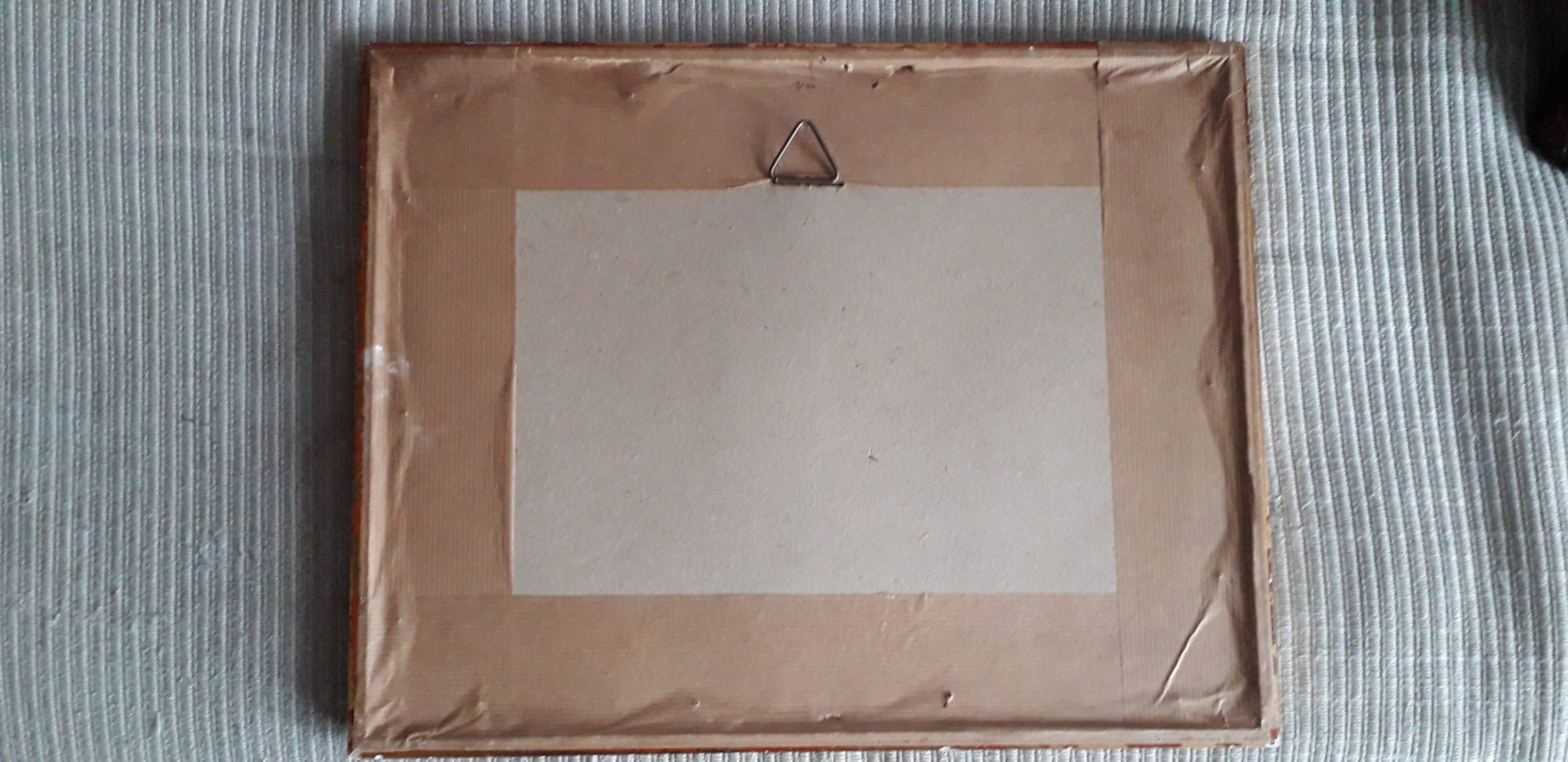 Old painting representing a Paris bridge