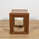 Tables Gigognes Mid-Century en Teck, Royaume-Uni, 1960s, Set de 3