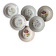 6 vintage ceramic deep plates