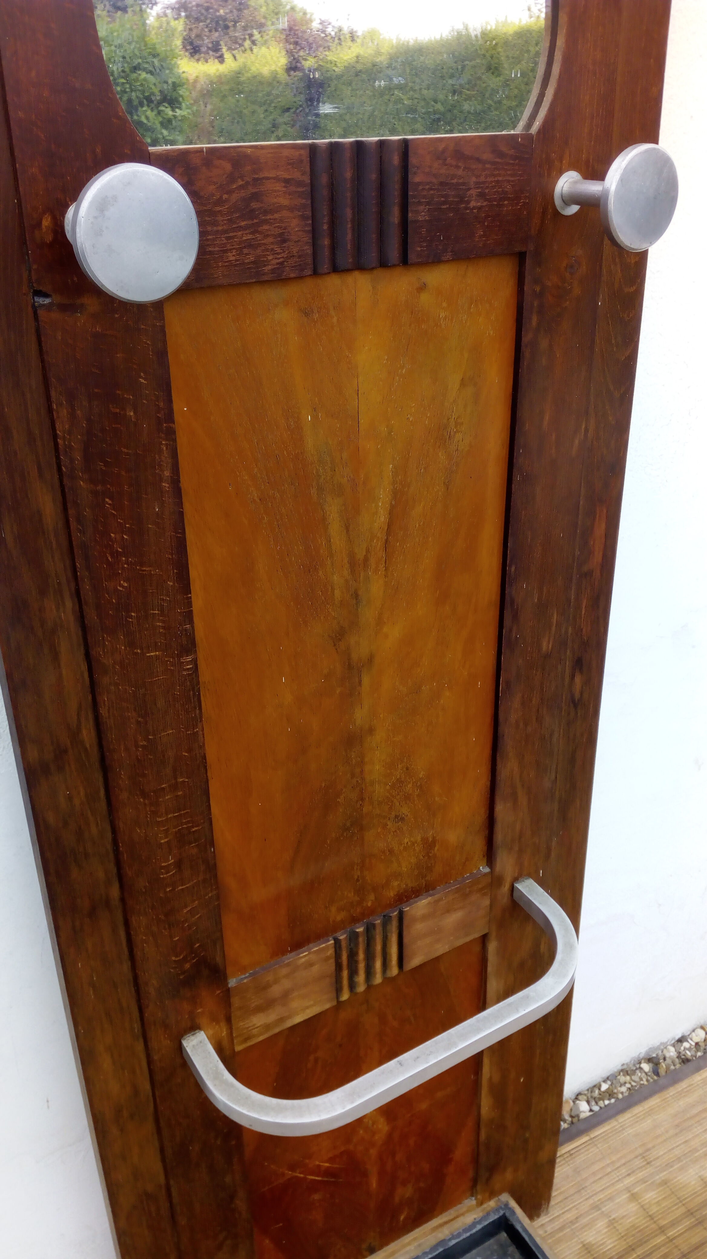 Locker room coat door