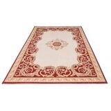 Red and beige oriental pattern rug AMAN in wool