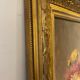 Old painting, still life with Dahlias, signed E Boudet late nineteenth century.