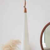 Opaline & Teak Pendant Lamp - Uno and Östen Kristiansson for Luxus