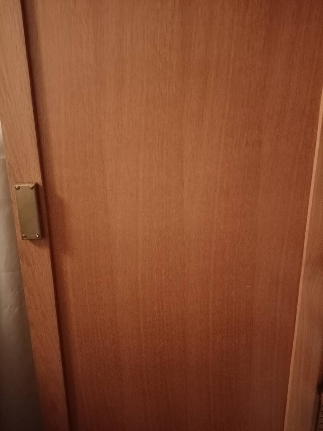 Wooden and rattan wardrobe