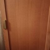 Wooden and rattan wardrobe