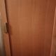 Wooden and rattan wardrobe