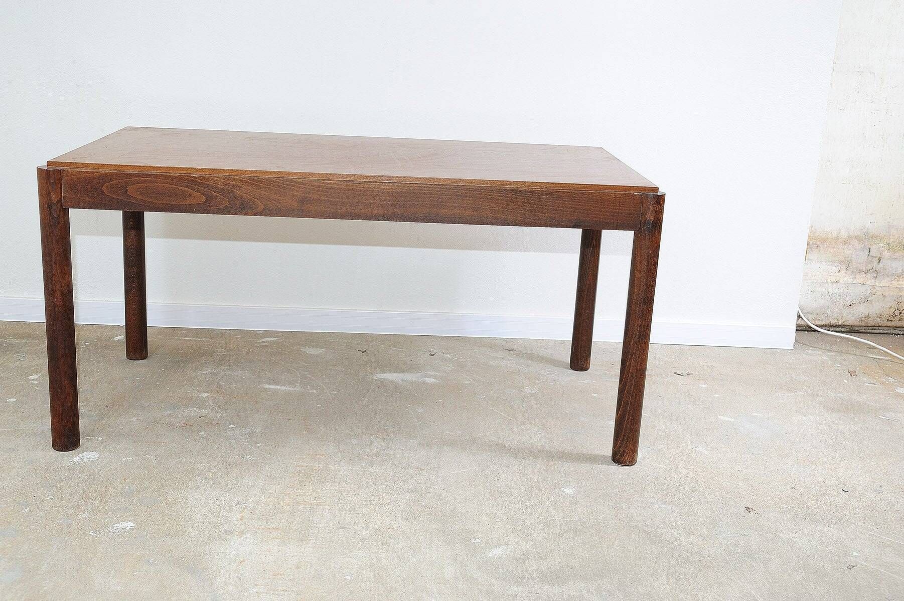 Vintage coffee table, mid-century modern wooden living room table, 1970s
