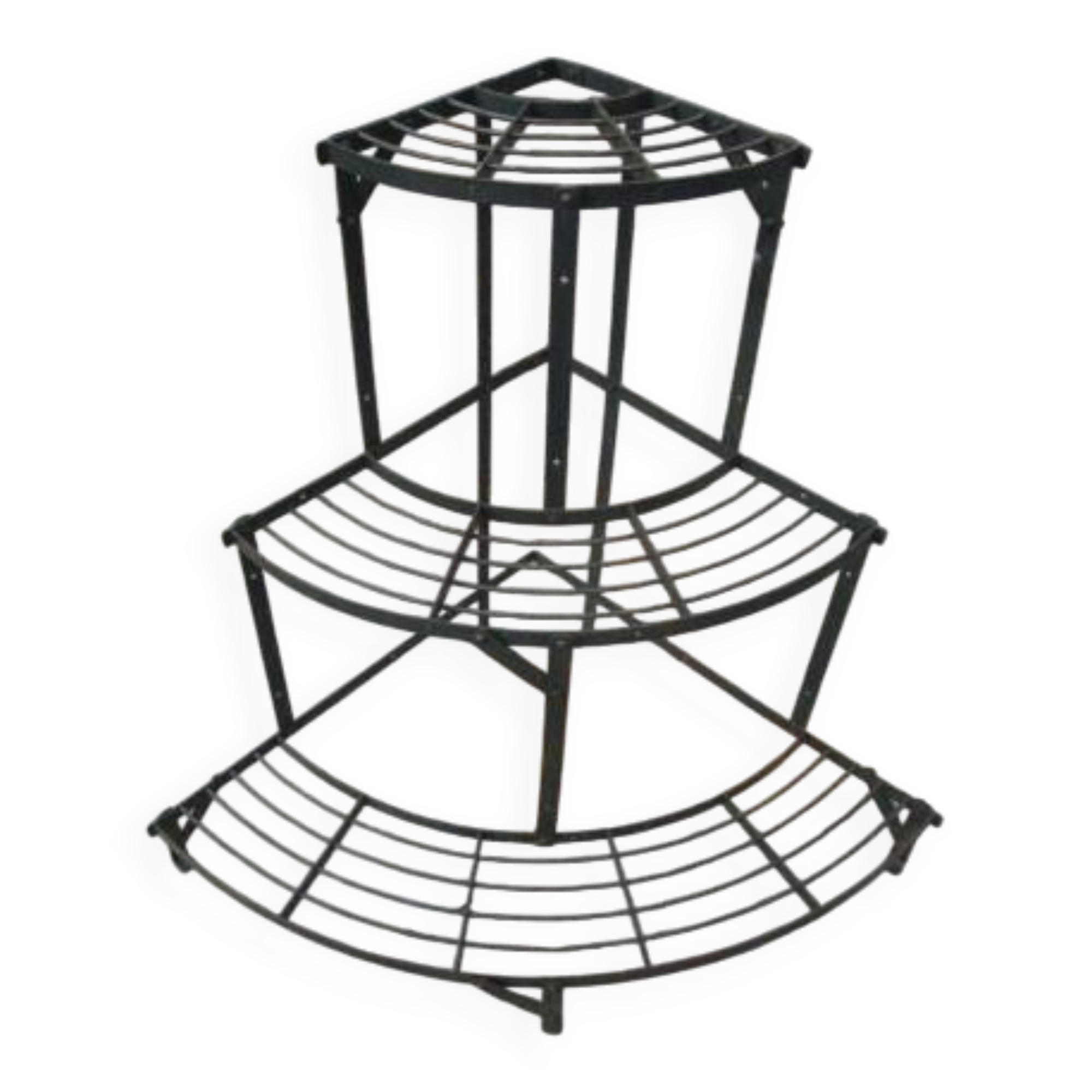 Etagère porte plantes d'angle ancienne en métal