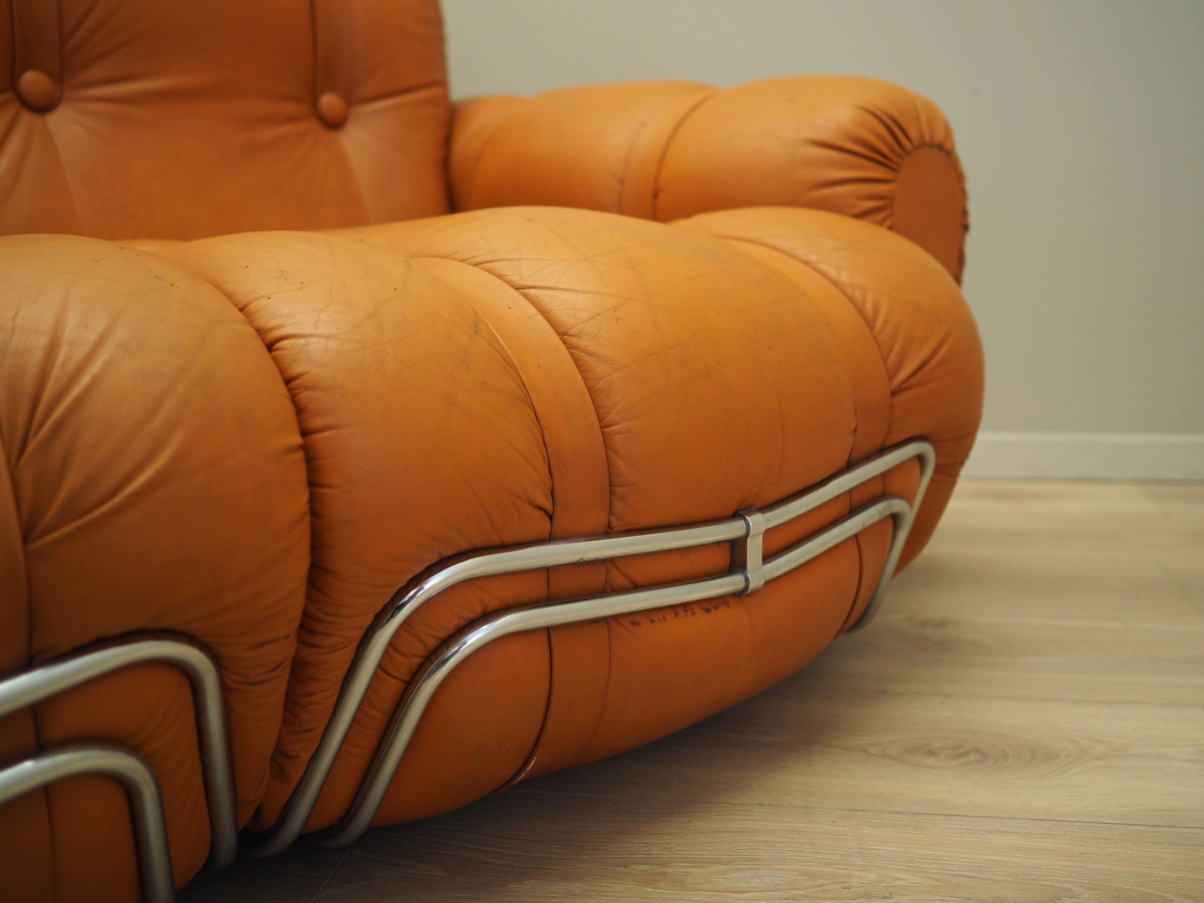 Orange sofa, Space Age design, 1960s, production: Italy