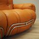 Orange sofa, Space Age design, 1960s, production: Italy